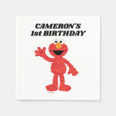 Simple Elmo 1. Geburtstag Serviette (Vorderseite)