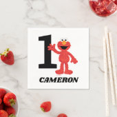 Simple Elmo 1. Geburtstag Serviette (Beispiel)