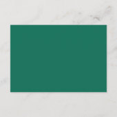 Simple Emerald Green Monogram Elegant Wedding RSVP Karte (Rückseite)