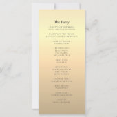 Simple Emerald Green Wedding Program (Rückseite)