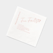 Simple Engagement Party Fun facts Name Wedding  Servietten Mit Folie (Links)