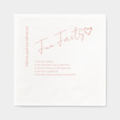 Simple Engagement Party Fun facts Name Wedding  Servietten Mit Folie (Vorderseite)