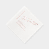 Simple Engagement Party Fun facts Name Wedding  Servietten Mit Folie (Rechts)