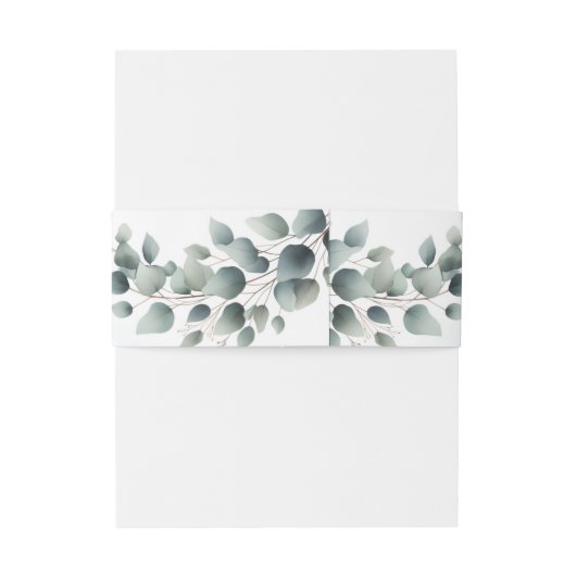 Simple Eucalyptus Einladungsbanderole (Rückseitenbeispiel)