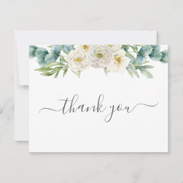 Simple Eucalyptus Greenery Wedding Dankeskarte