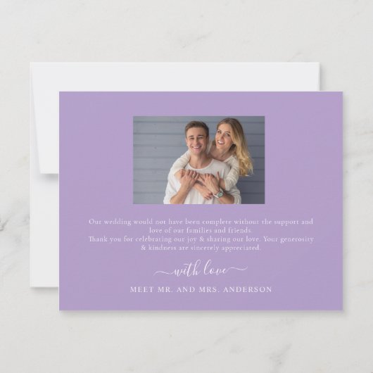 Simple Eucalyptus Greenery Wedding Dankeskarte (Rückseite)