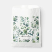 Simple Eucalyptus Lace Wedding Geschenktütchen (Vorderseite)