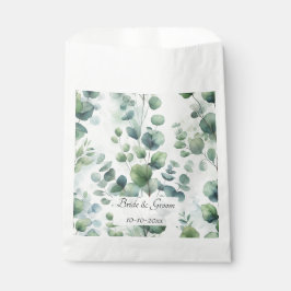 Simple Eucalyptus Lace Wedding Geschenktütchen