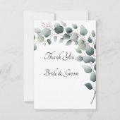 Simple Eucalyptus Photo Thank you Card Dankeskarte (Vorderseite)