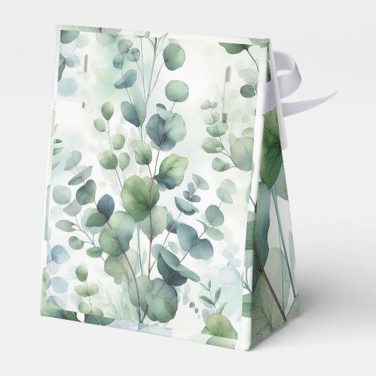 Simple Eucalyptus Wedding Geschenkschachtel (Rückseite)