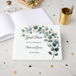 Simple Eucalyptus Wedding Guest Book Gästebuch