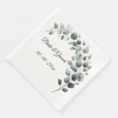 Simple Eucalyptus Wedding Serviette (Ecke)