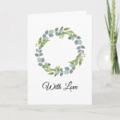 Simple Eucalyptus Wreath Wedding Card - Blank Karte (Vorderseite)