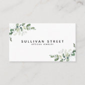 Simple Eukalyptus Greenery Juwelry Visitenkarte (Vorderseite)