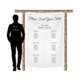 Simple Fabric Seating Chart - Custom Wedding Decor Banner