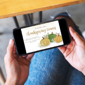 Simple Fall Autumn Foliage Pumpkin Thanksgiving Einladung