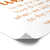 Simple Fall Bubbles | Burnt Orange Party Event Poster (Ecke)