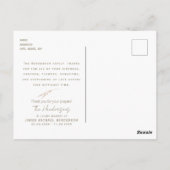 Simple Fall Floral Beerdigung Danke Postkarte (Rückseite)