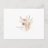 Simple Fall Floral Beerdigung Danke Postkarte (Vorderseite)