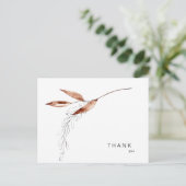 Simple Fall Foliage Funeral Thank You Postkarte (Stehend Vorderseite)