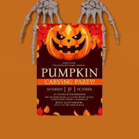 Simple Fall Pumpkin Carving Party Halloween Spooky