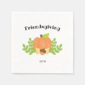 Simple Fall Pumpkin Friendsgiving Dinner Serviette (Vorderseite)