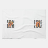 Simple Fall Themed Pumpkin | Niedlich Fall Vibes Geschirrtuch (Horizontal)