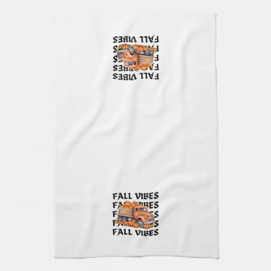 Simple Fall Themed Pumpkin | Niedlich Fall Vibes Geschirrtuch (Vertikal)