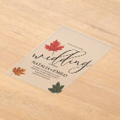 Simple Fall Wedding Leaf  Acryleinladungen (Ablage )
