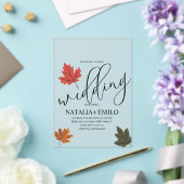 Simple Fall Wedding Leaf  Acryleinladungen (In Situ (Hochzeit))
