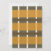 Simple Fall Wedding Plaid  Einladung (Rückseite)