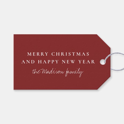 Simple Falu Red Geschenkanhänger (Vorderseite (Horizontal))