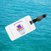 Simple Family Cruise Blue Personalize Gepäckanhänger
