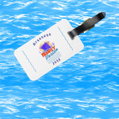 Simple Family Cruise Blue Personalize Gepäckanhänger