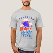 Simple Family Cruise Vacation Personalize T-Shirt (Vorderseite)