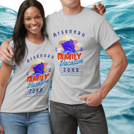 Simple Family Cruise Vacation Personalize T-Shirt