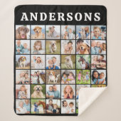 Simple Family Photo Collage Personalized Name Sherpadecke (Vorderseite)