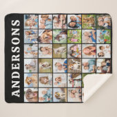 Simple Family Photo Collage Personalized Name Sherpadecke (Vorderseite (Horizontal))