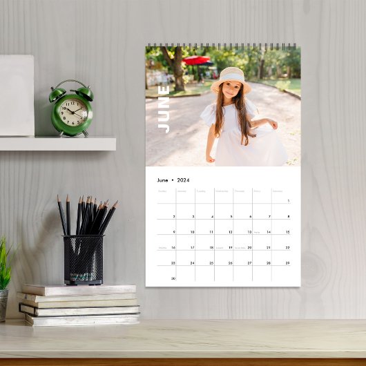 Simple Family Photo Template Personalized  Kalender
