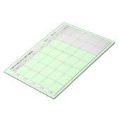 Simple Family Planner Calendar Notepad - Green  Notizblock (angewinkelt)