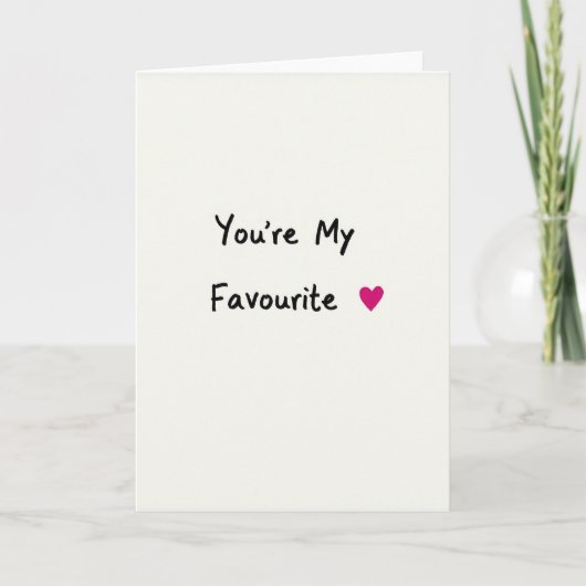 Simple Favourite Heart Card Karte (Vorderseite)