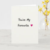 Simple Favourite Heart Card Karte (Gelbe Blume)