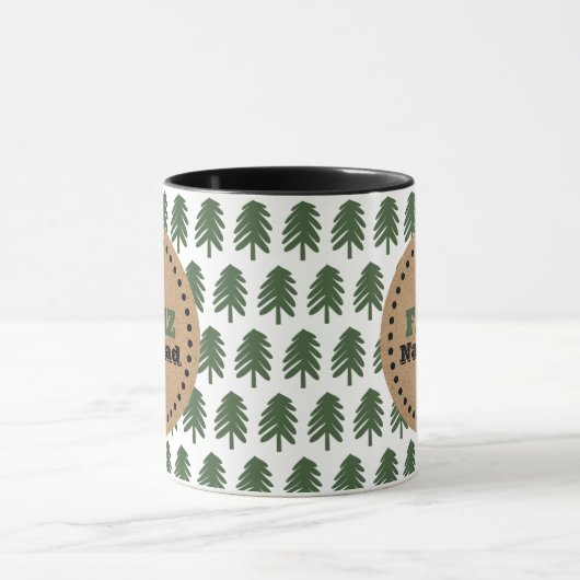 Simple Feliz Navidad Christmas Tree Tasse (Zentrum)