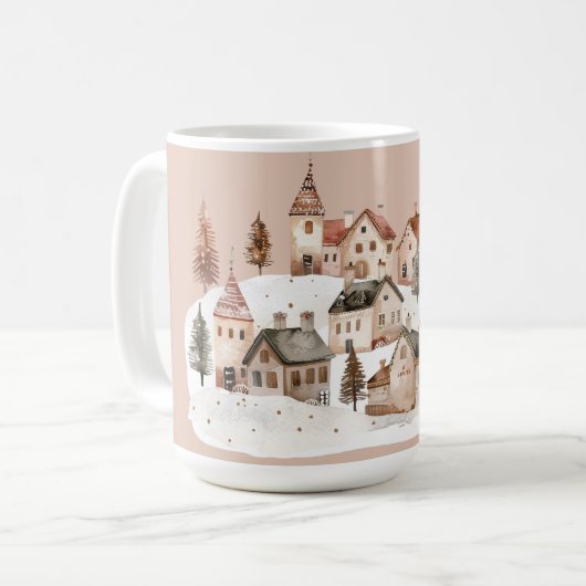 Simple & Festive: Holiday Village in the Snow Kaffeetasse (Vorderseite Links)
