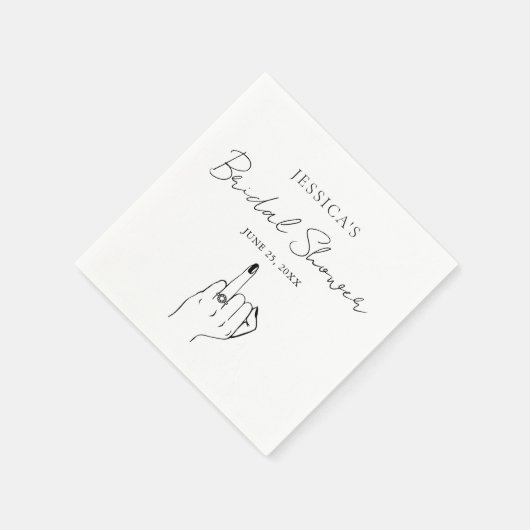 Simple Finger Ring Brautparty Napkins Serviette (Ecke)