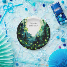 Simple Firefly Woodland Birthday Pappteller