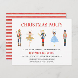 Simple Five Characters Nutcracker Christmas Party Einladung