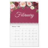 Simple floral family photo 2024 kalender (Feb 2026)