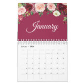 Simple floral family photo 2024 kalender (Jan 2026)