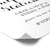 Simple Floral Green Foliage Selfage Station Sign Poster (Ecke)